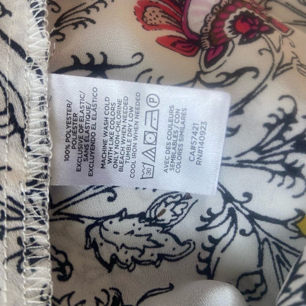 LOFT Women’s Tapestry Smocked Ruffle Blouse Size Medium - Picture 9 of 12
